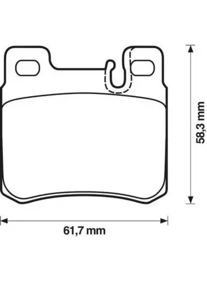 طقم تيل فرامل دراجة نارية عالي الأداء، بديل لتيل فرامل القرص، 61.7 مم × 58.3 مم، متين، منخفض الضوضاء، قوة توقف قوية